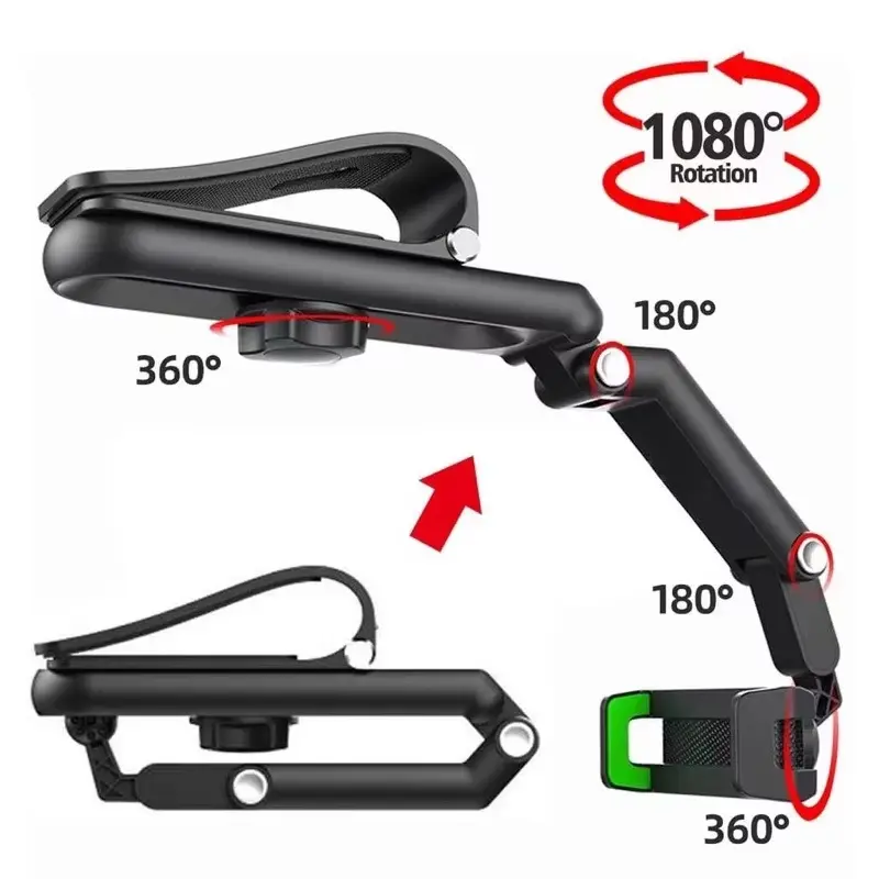 Joytutus Car Phone Mount – Long Arm, 360° Rotatable, Anti-Scratch | Hands-Free Holder for Driving & Vlogging