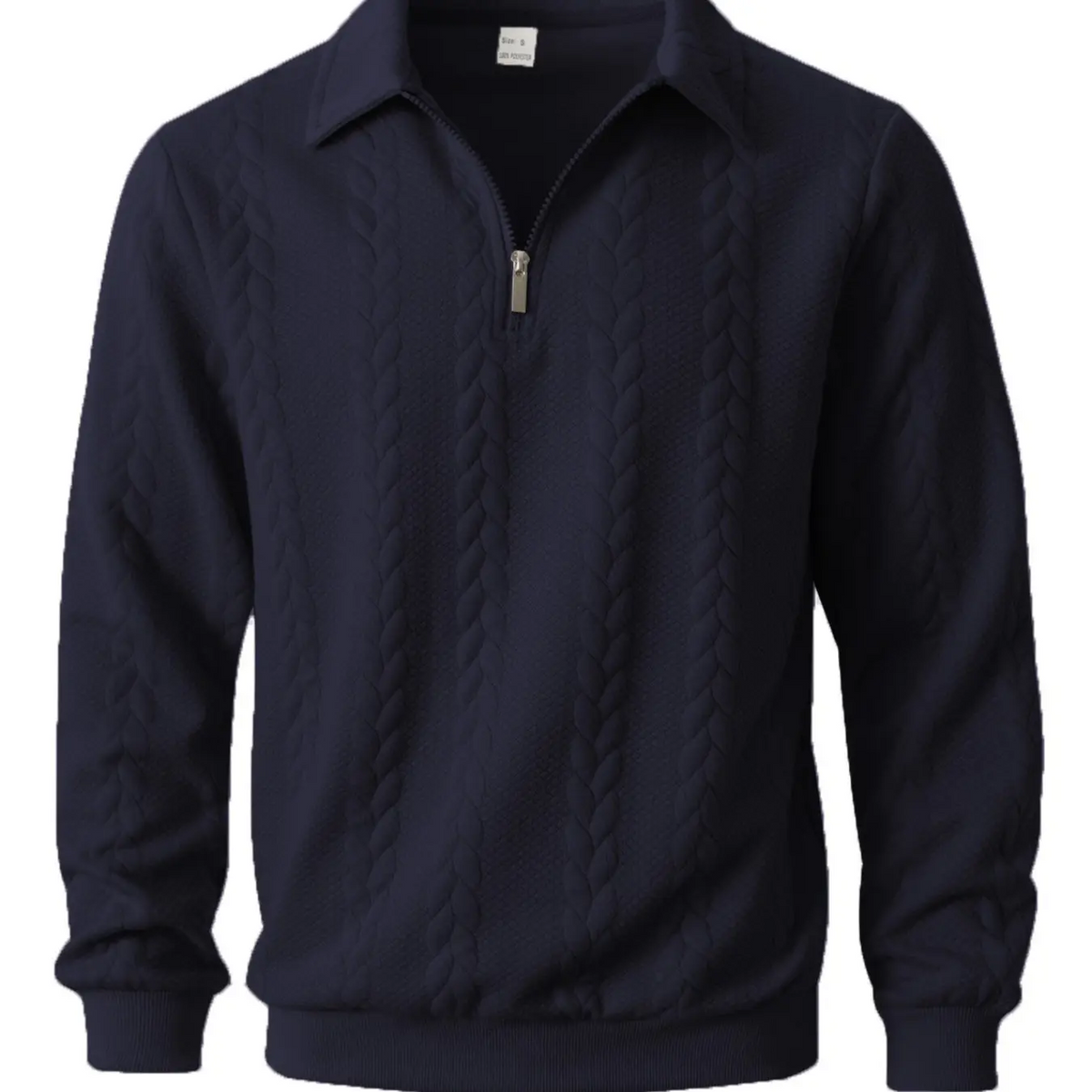 Men’s Half-Zip Knit Sweater – Slim Fit Long Sleeve Polo Pullover