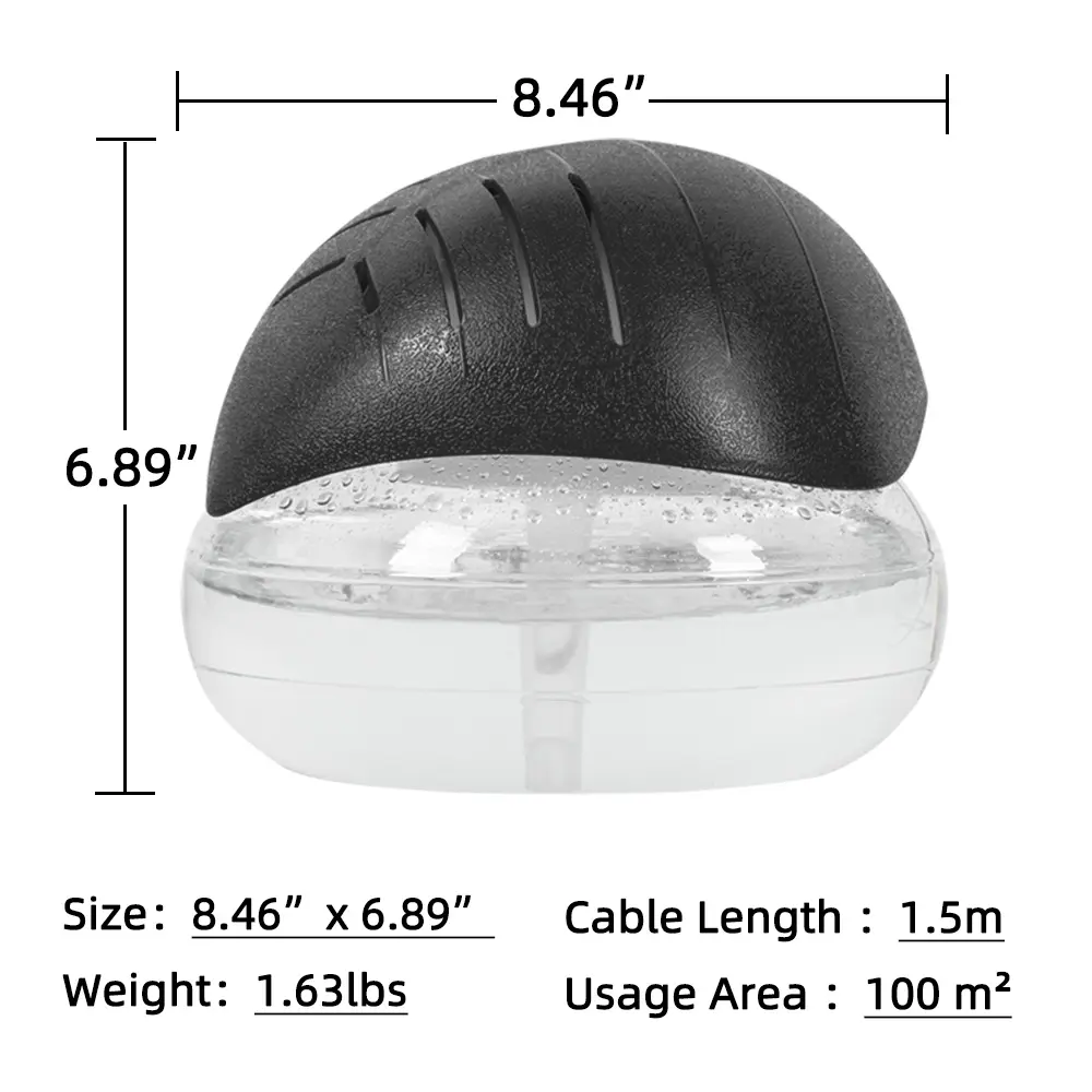 1000ml Humidifier & Essential Oil Diffuser – 7-Color LED, Smoke & Pet Odor Eliminator