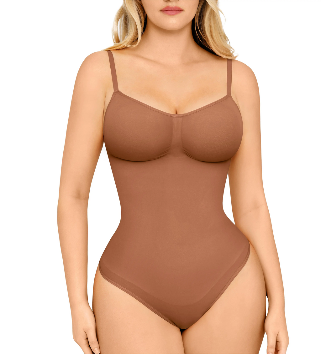 FeelinGirl Thong Bodysuit Shapewear | Seamless Tummy Control & Slimming Bodysuit