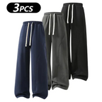 summervibes Men's Solid-Color Drawstring Pants with Curved Blade Design—Casual comfort, relaxed fit suitable for all seasons. Street-style men's trousers perfect for everyday wear and layering. Menswear Beige daily wear pant
