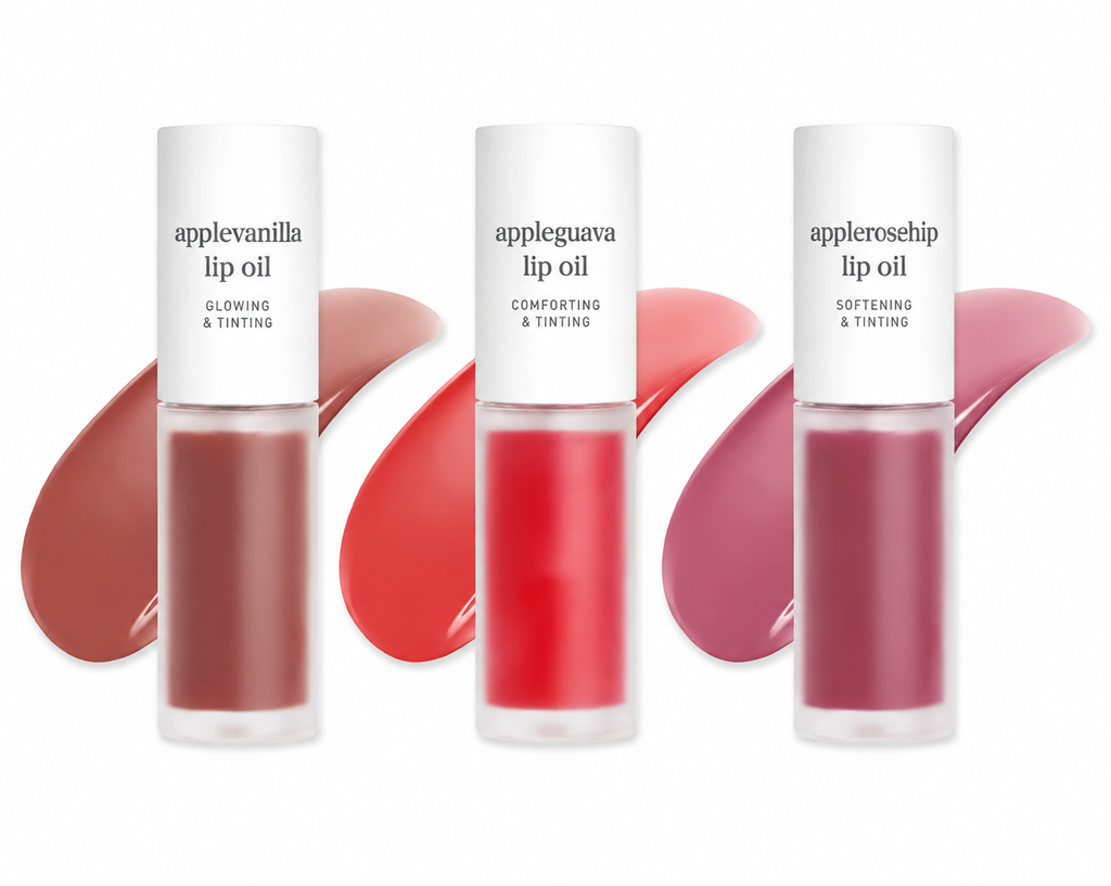 Apple Lip Oil & Lip Stain – Glowing, Tinting & Moisturizing | 16 Shades |  Skincare