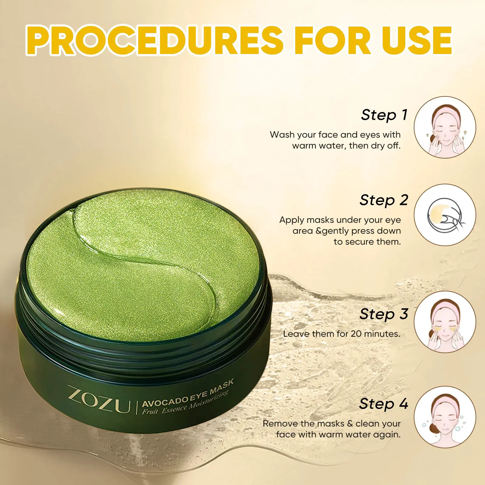 Avocado Under Eye Mask Patches