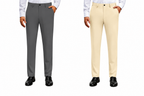 Alimens&Gentle Men's Stretch Dress Pants No Iron Golf Pants Expandable Waist Flat Front Business Casual Formal Pants