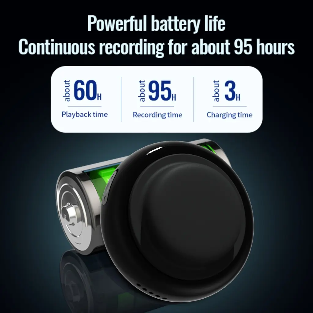 Global GPS Tracker with AI Audio Recorder – Magnetic, 96H Recording