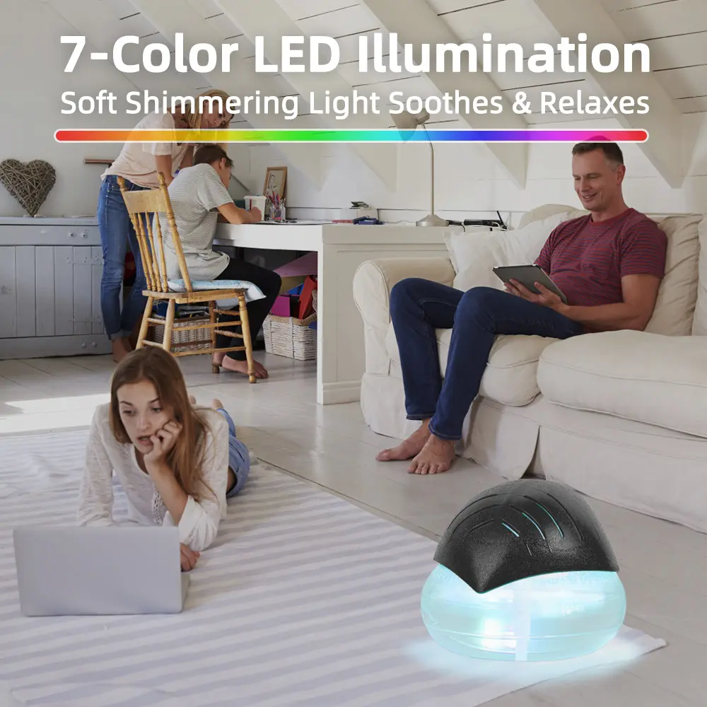 1000ml Humidifier & Essential Oil Diffuser – 7-Color LED, Smoke & Pet Odor Eliminator