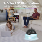 1000ml Humidifier & Essential Oil Diffuser – 7-Color LED, Smoke & Pet Odor Eliminator