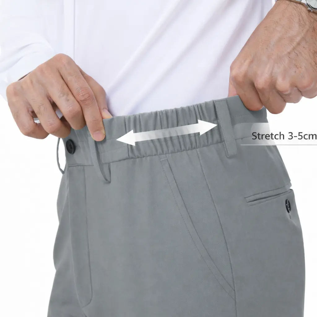 Alimens&Gentle Men's Stretch Dress Pants No Iron Golf Pants Expandable Waist Flat Front Business Casual Formal Pants