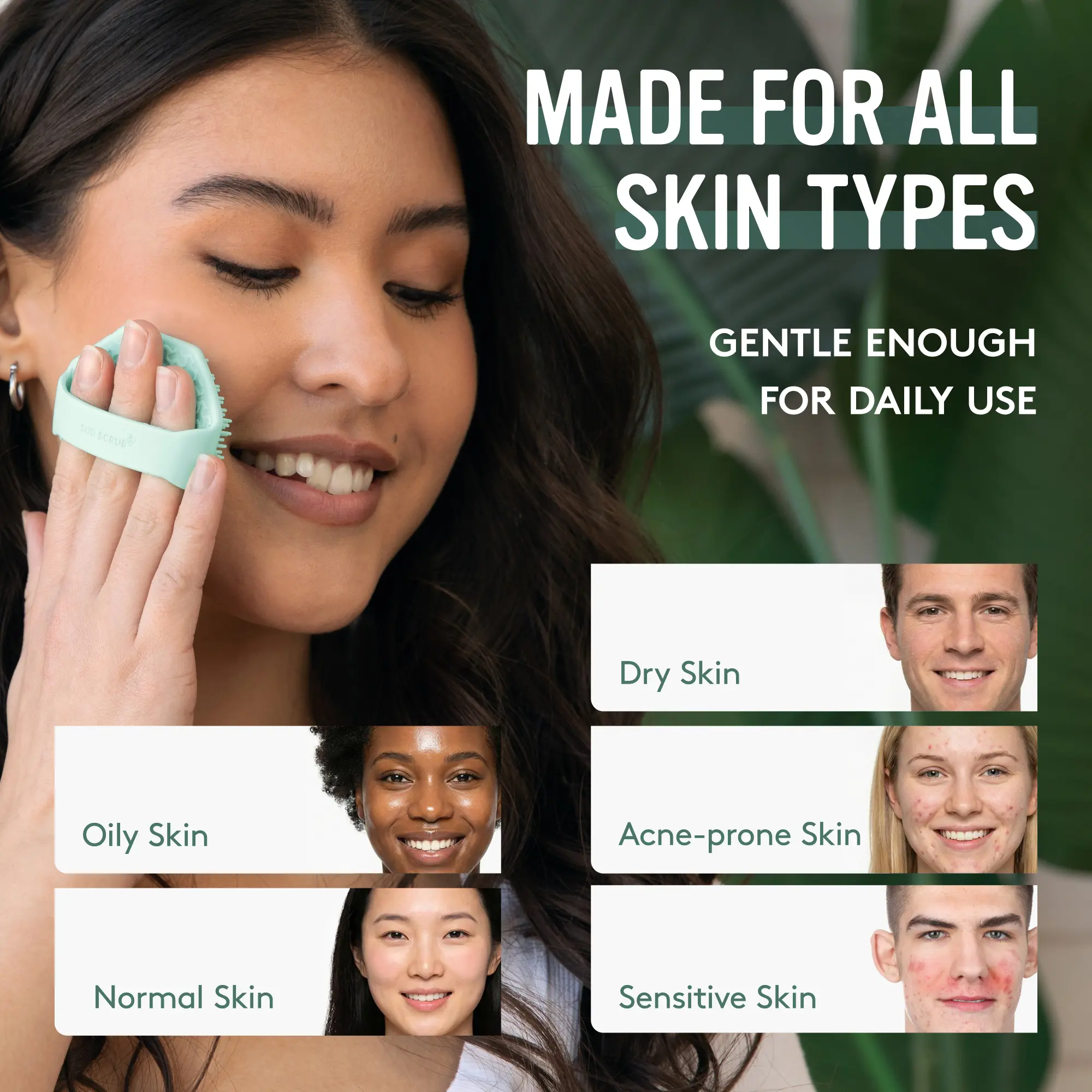 Antimicrobial Silicone Face Scrubber