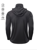 Men's Sun Protection Hoodie with Face Mask – UPF Quick-Dry Fishing Jacket | S–XXL