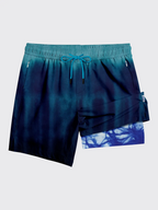 Men's 2-in-1 Swim Trunks – 6" Compression Liner, Quick-Dry, Zipper Pockets | S–2XL