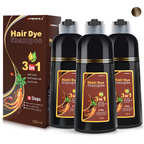 MEIDU 3-in-1 Herbal Hair Dye Shampoo – Ginseng, Grey Coverage, No Bleach
