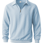 Men’s Half-Zip Knit Sweater – Slim Fit Long Sleeve Polo Pullover