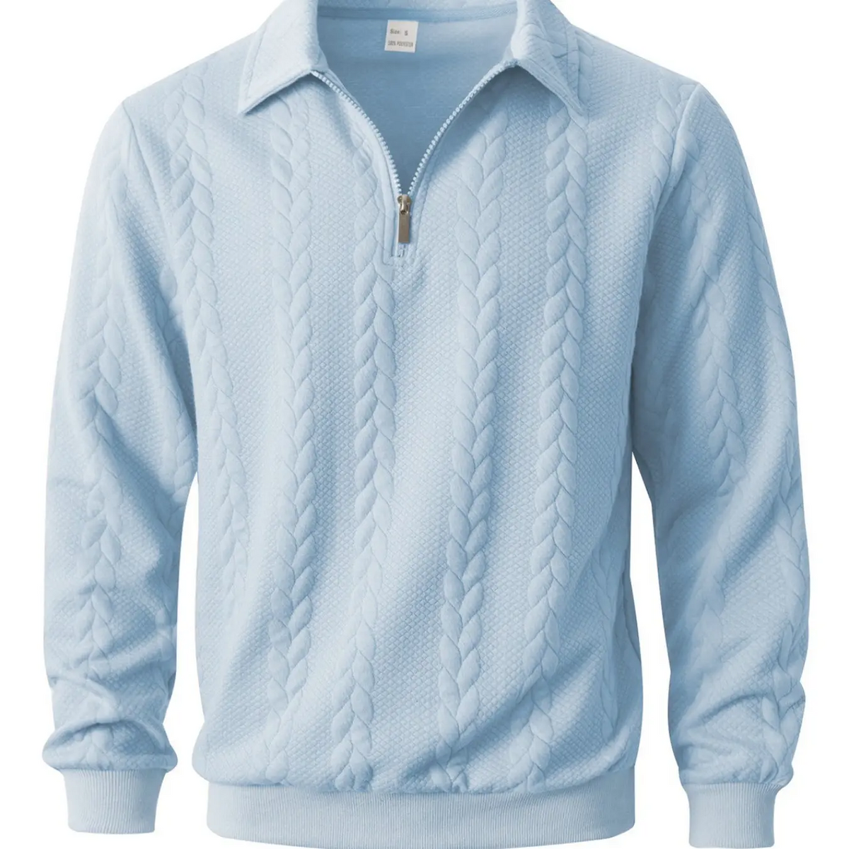 Men’s Half-Zip Knit Sweater – Slim Fit Long Sleeve Polo Pullover