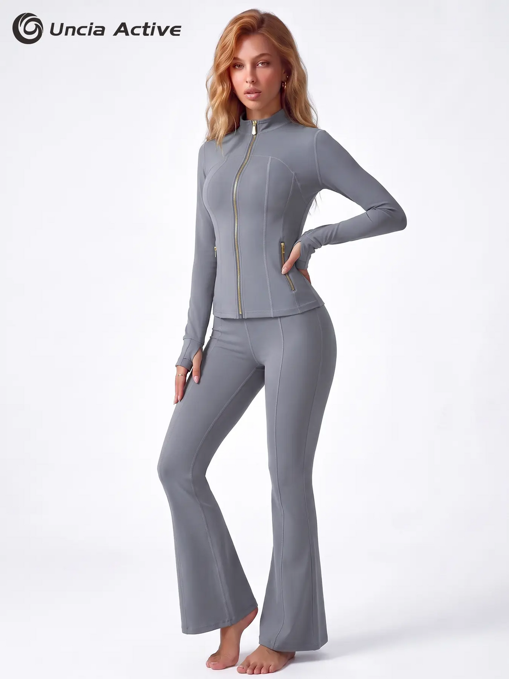 Women's Tracksuit Set | Soft Brushed Zip Jacket & Yoga Leggings – Casual Activewear S–XL