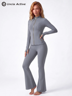 Women's Tracksuit Set | Soft Brushed Zip Jacket & Yoga Leggings – Casual Activewear S–XL