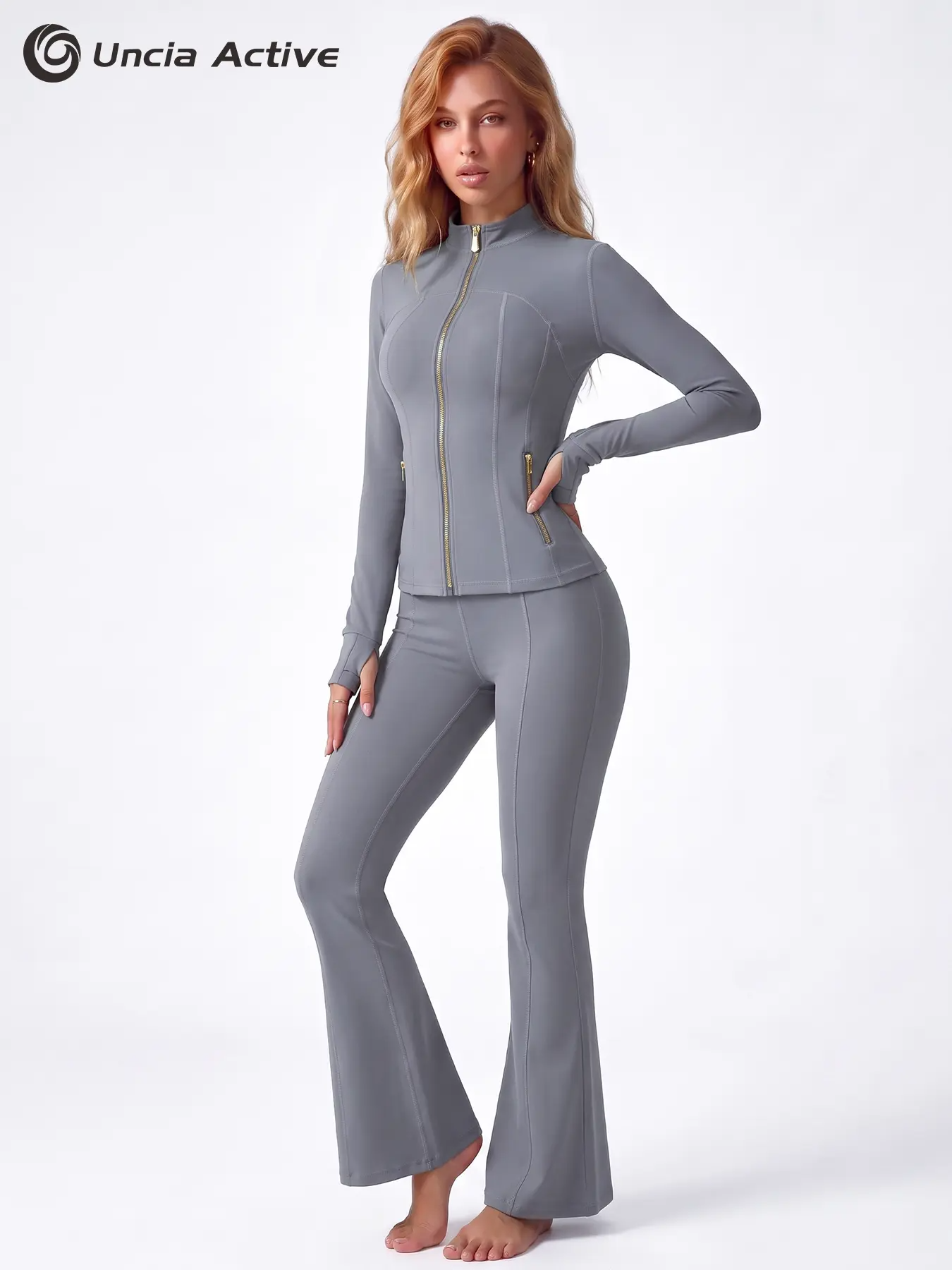 Women's Tracksuit Set | Soft Brushed Zip Jacket & Yoga Leggings – Casual Activewear S–XL