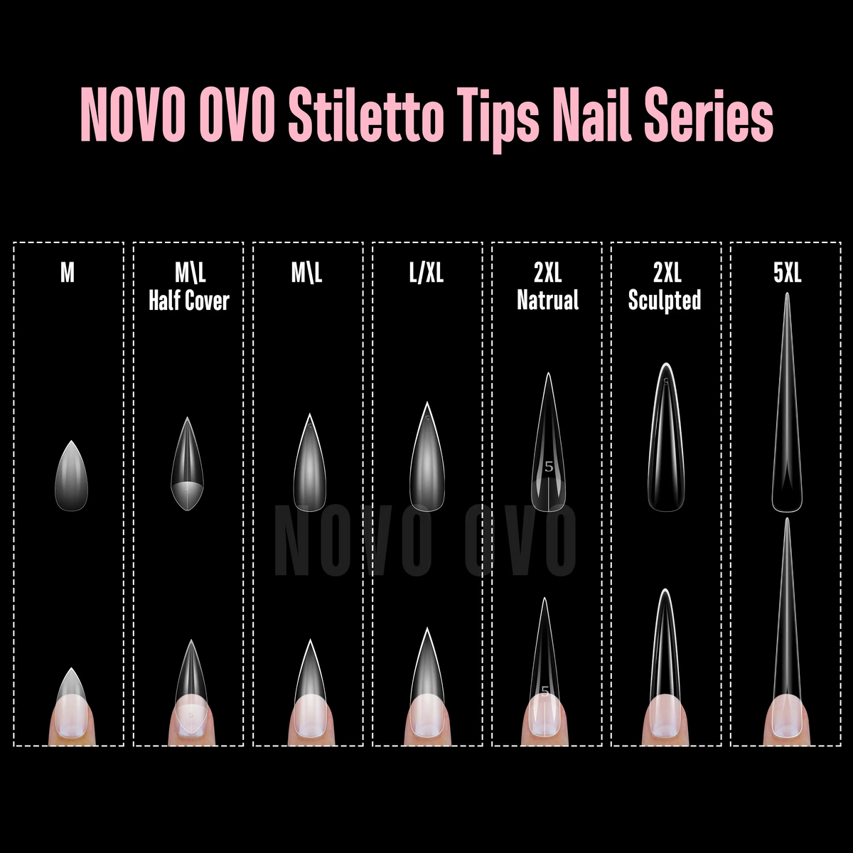 Short Sharp Stiletto Press-On Nail Tips – Extra Thick PMMA Soft Gel Full Cover