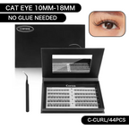 Cluster Lashes Kit – Jelly-Bond Self-Adhesive False Eyelashes with Tweezers