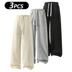 summervibes Men's Solid-Color Drawstring Pants with Curved Blade Design—Casual comfort, relaxed fit suitable for all seasons. Street-style men's trousers perfect for everyday wear and layering. Menswear Beige daily wear pant