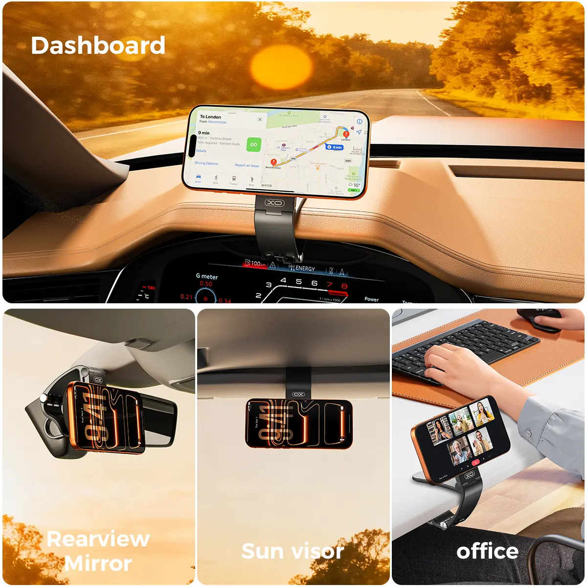 Magnetic Car Phone Mount – 360° Hands-Free Holder for iPhone 17/16/15/14/13/12 | MagSafe Compatible