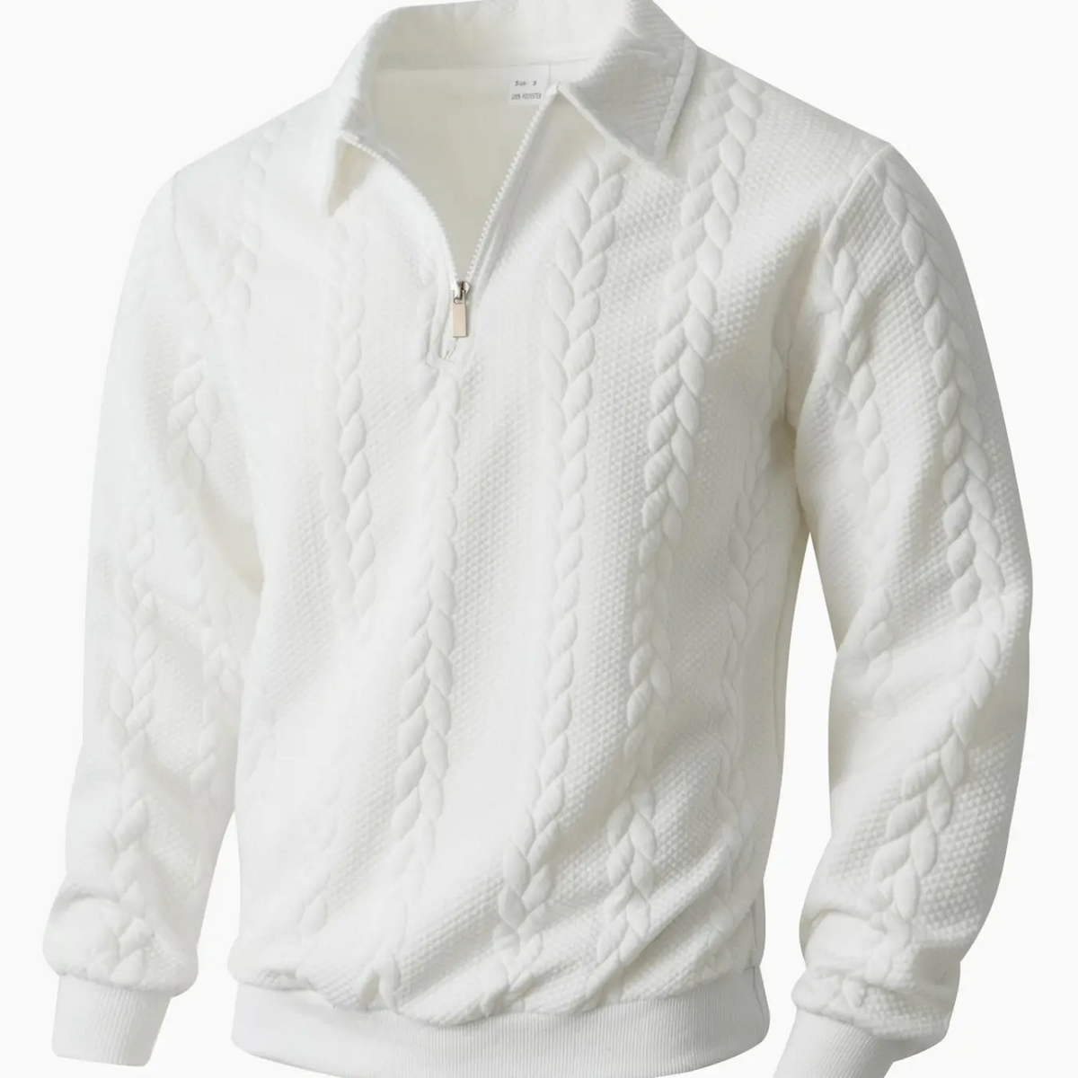 Men’s Half-Zip Knit Sweater – Slim Fit Long Sleeve Polo Pullover