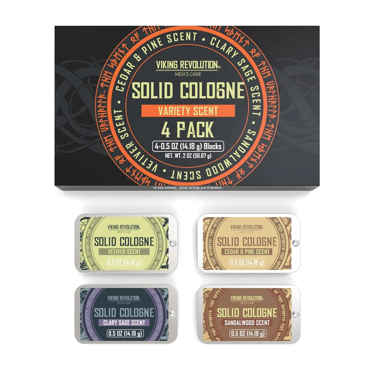 Solid Cologne for Men – Travel Size Tins | Alcohol-Free Balm | Choose Your Scent Pack