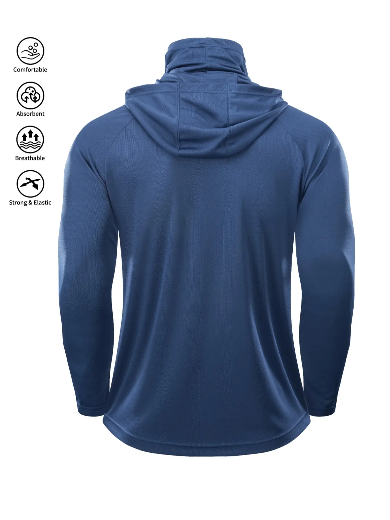 Men's Sun Protection Hoodie with Face Mask – UPF Quick-Dry Fishing Jacket | S–XXL