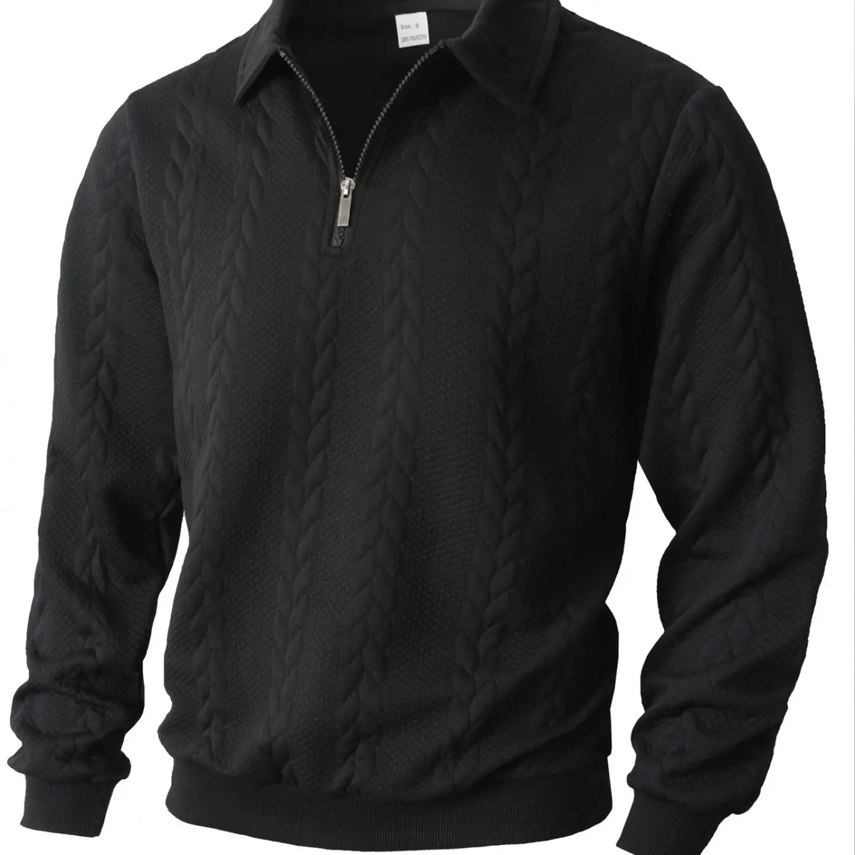 Men’s Half-Zip Knit Sweater – Slim Fit Long Sleeve Polo Pullover