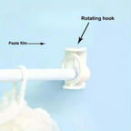 No-Drill Curtain Rod Holders – Adhesive 360° Flexible Brackets