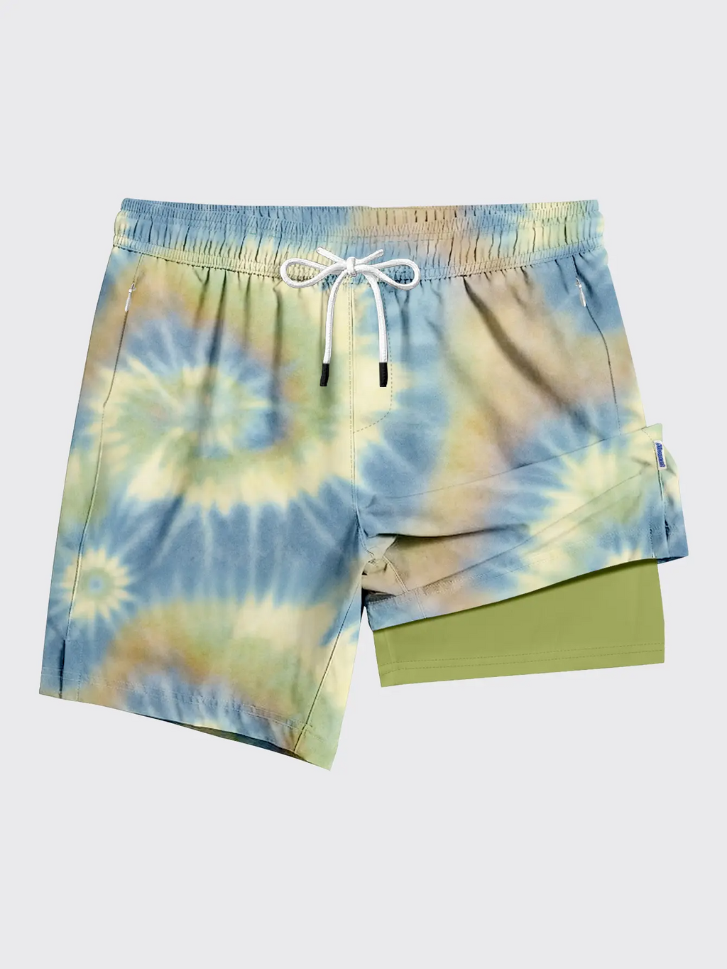 Men's 2-in-1 Swim Trunks – 6" Compression Liner, Quick-Dry, Zipper Pockets | S–2XL