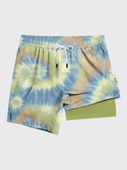 Men's 2-in-1 Swim Trunks – 6" Compression Liner, Quick-Dry, Zipper Pockets | S–2XL