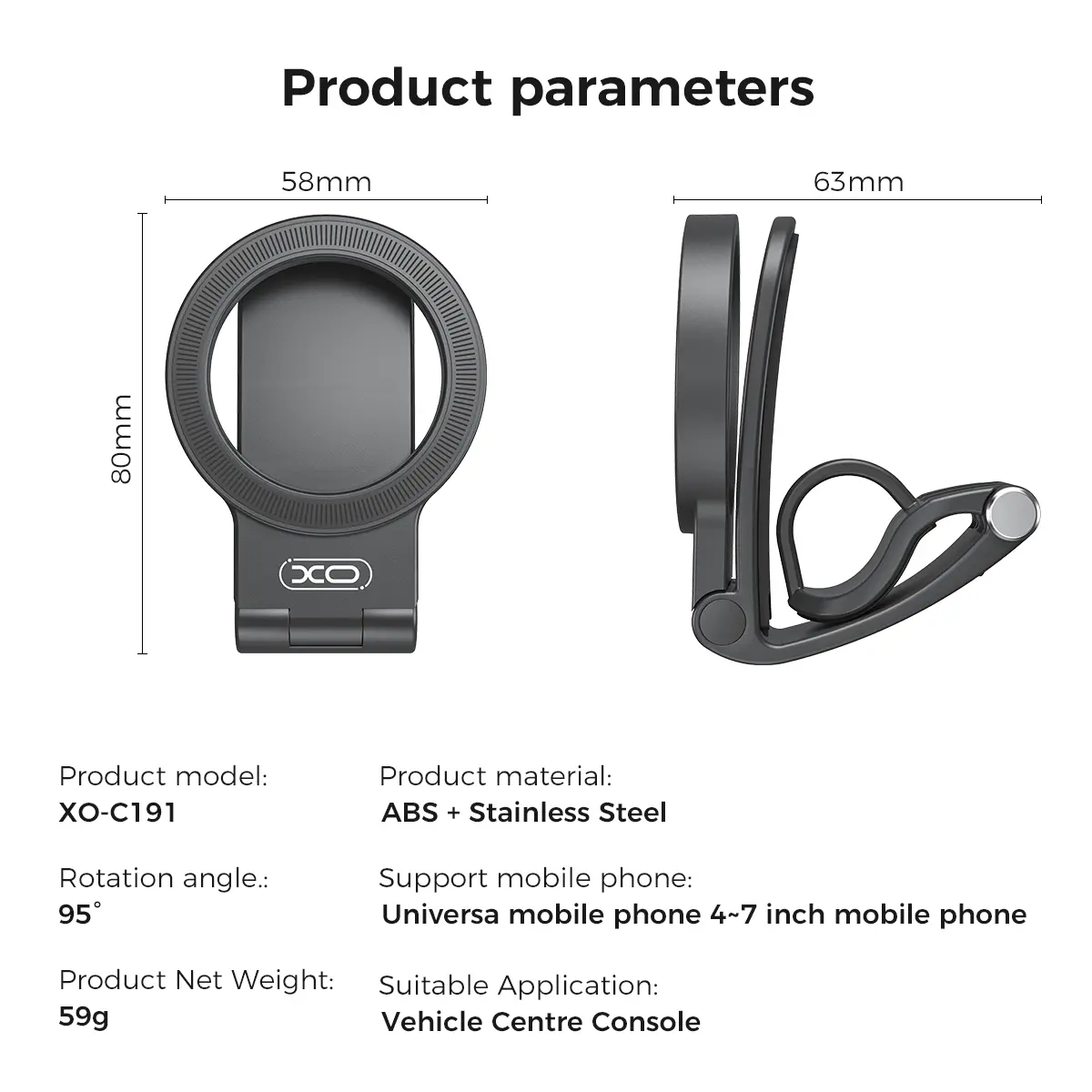 Magnetic Car Phone Mount – 360° Hands-Free Holder for iPhone 17/16/15/14/13/12 | MagSafe Compatible