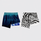 Men's 2-in-1 Swim Trunks – 6" Compression Liner, Quick-Dry, Zipper Pockets | S–2XL