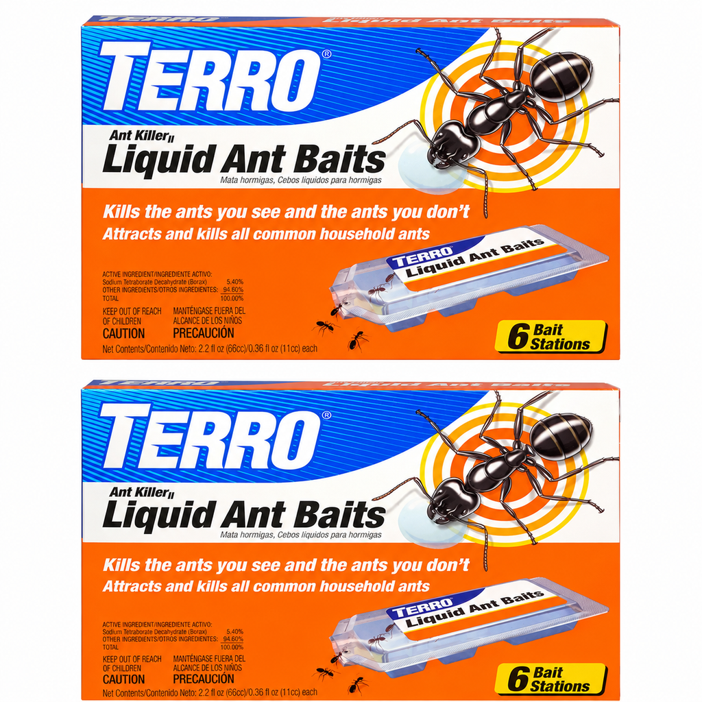 TERRO T300 Liquid Ant Killer Bait Stations – Indoor Ant Control (1–3 Pack)