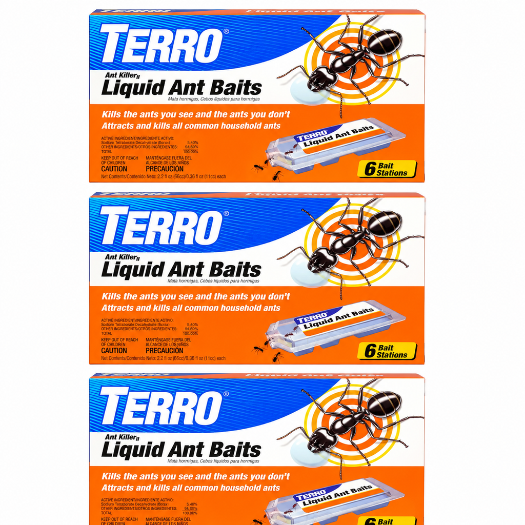 TERRO T300 Liquid Ant Killer Bait Stations – Indoor Ant Control (1–3 Pack)