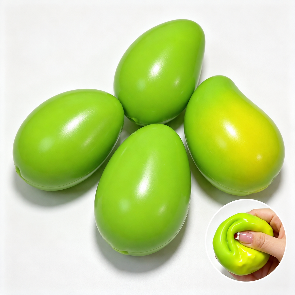 Mango Squishy Stress Ball | Heat-Activated Color Change & ASMR Crunchy Bead Fidget Toy