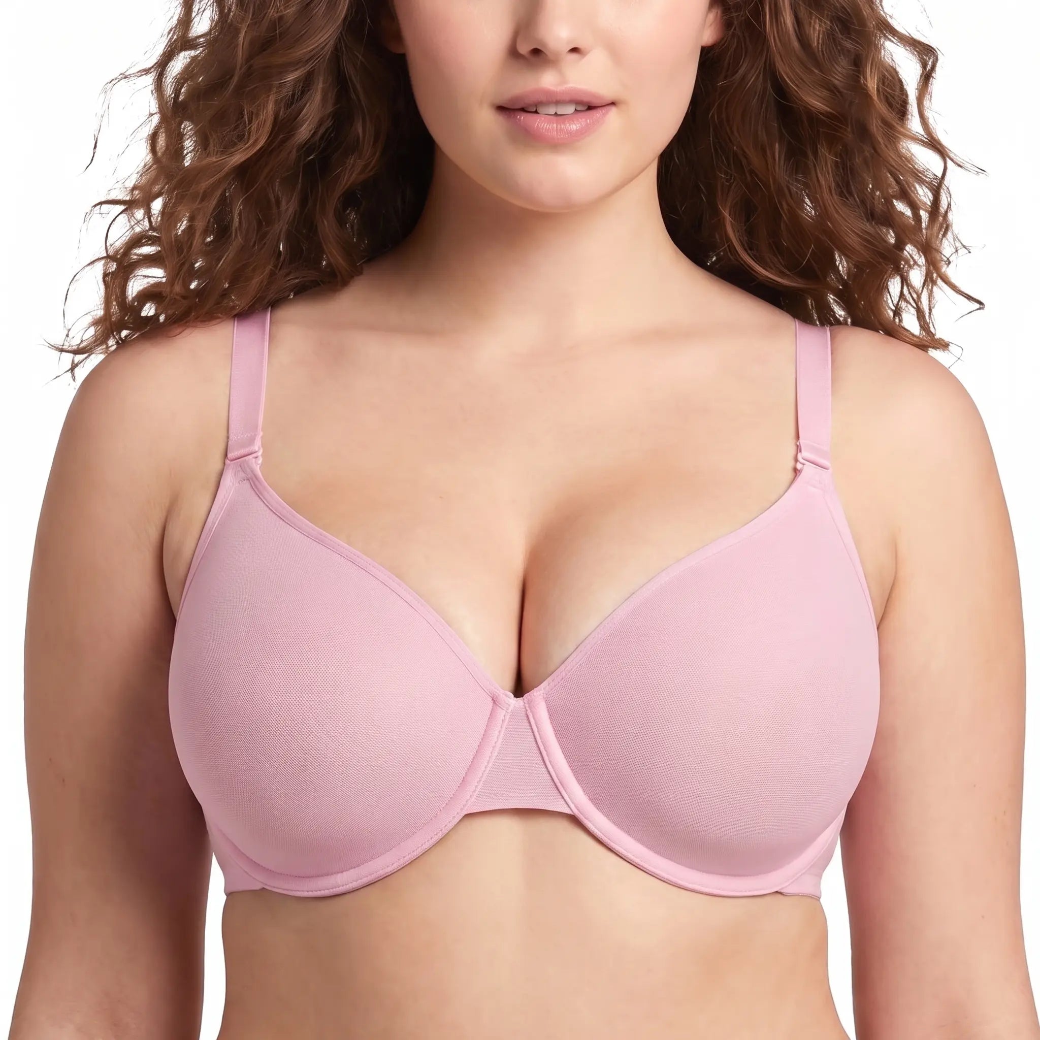 Air Light Breathable Sheer Mesh Halter Bra Plus Size Summer Unlined Full Coverage Bra Underwire